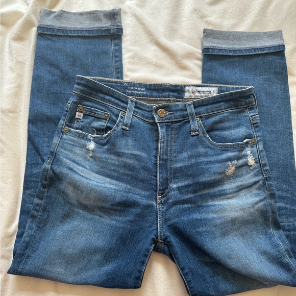 AG Adriano Goldschmied jeans “the Isabelle High Rise Straight Crop” - Picture 4 of 10